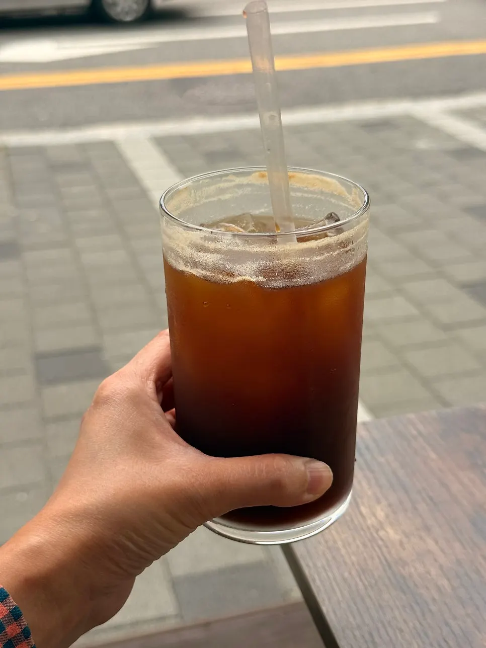 플레인 소금빵과 아이스 아메리카노