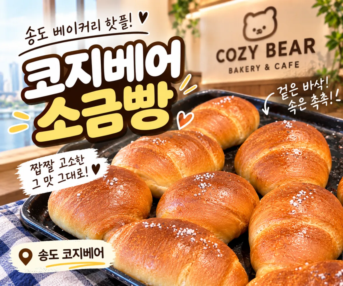 Cafe Cozy Bear bakery café in Songdo, Incheon