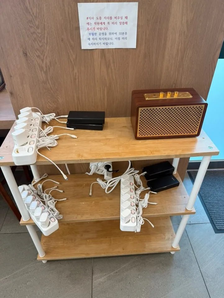 Charger corner with chargers for every phone type