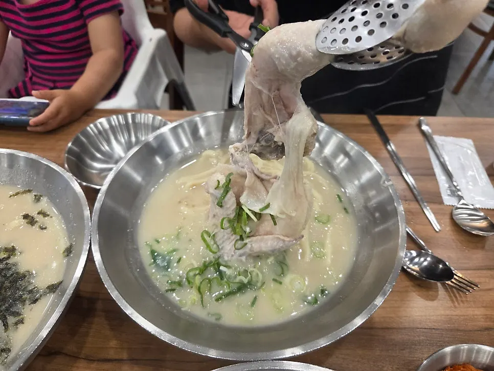 Tender chicken leg meat pulled apart easily