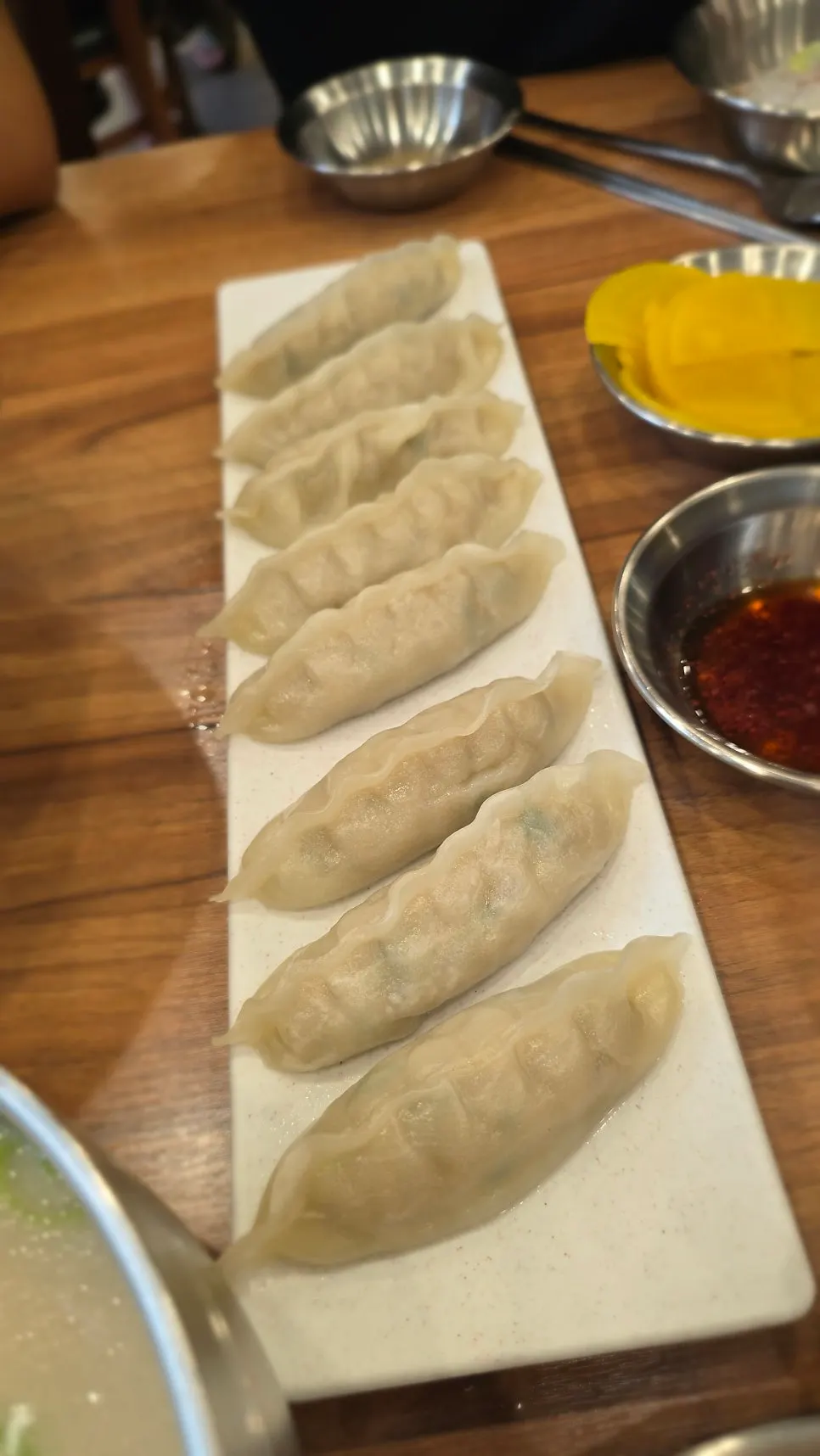Close-up of the chewy dumplings