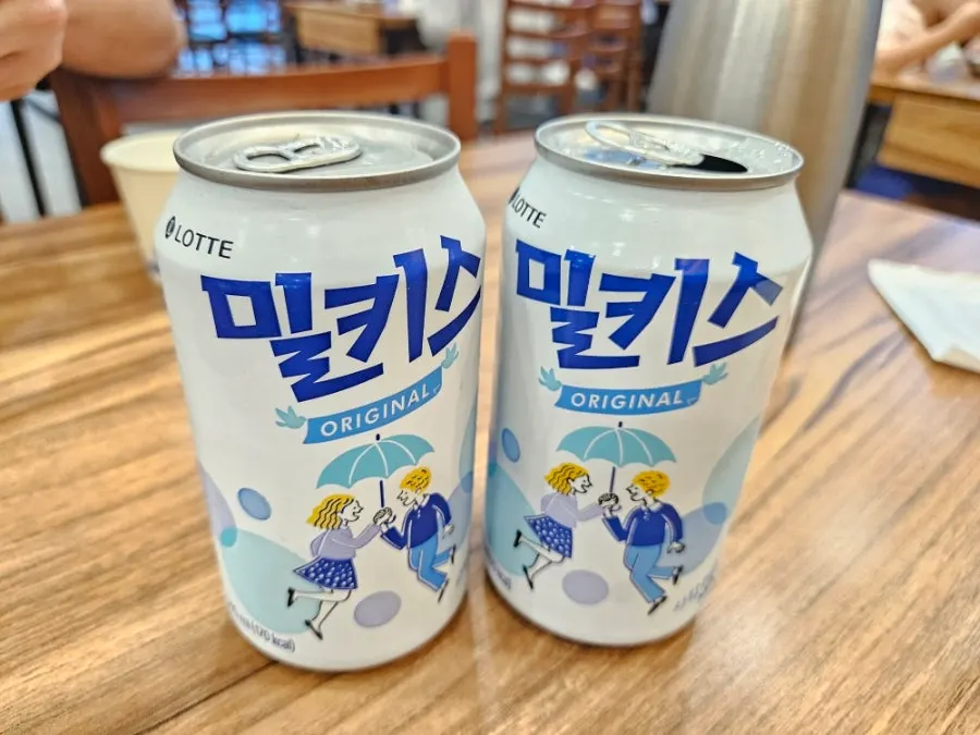 Can of Milkis had after the meal