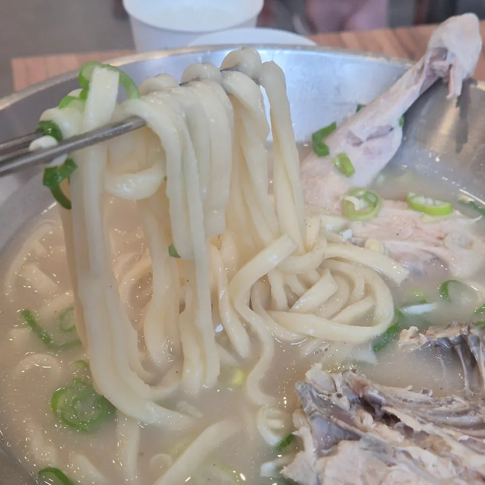 Thick hand-cut kalguksu noodles