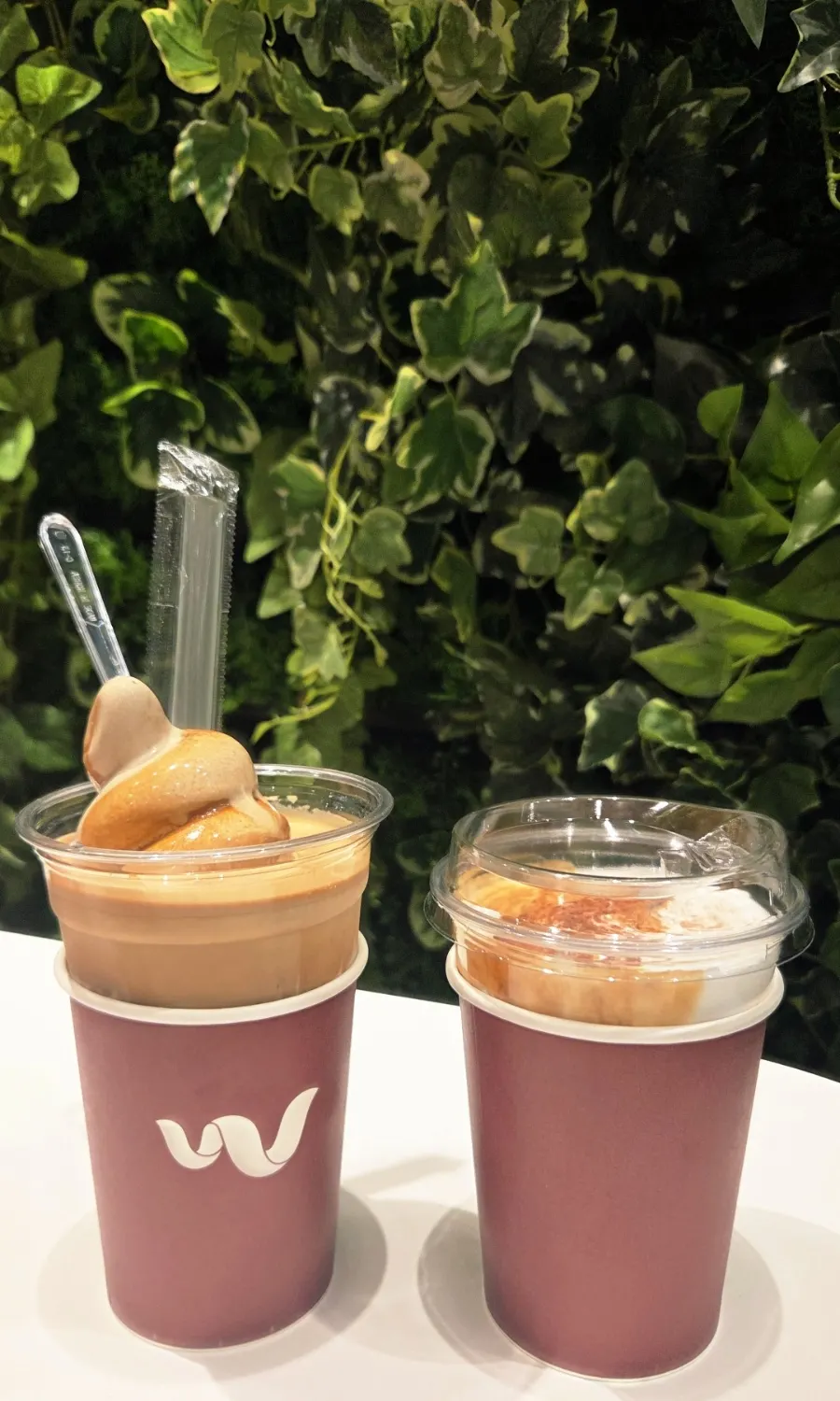 Wunder Coffee Bar menu enjoyed after shopping