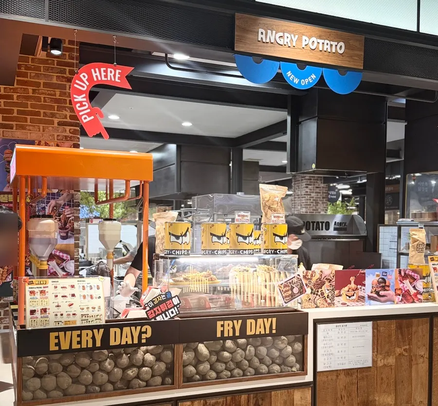 Angry Potato on the food hall pop-up line