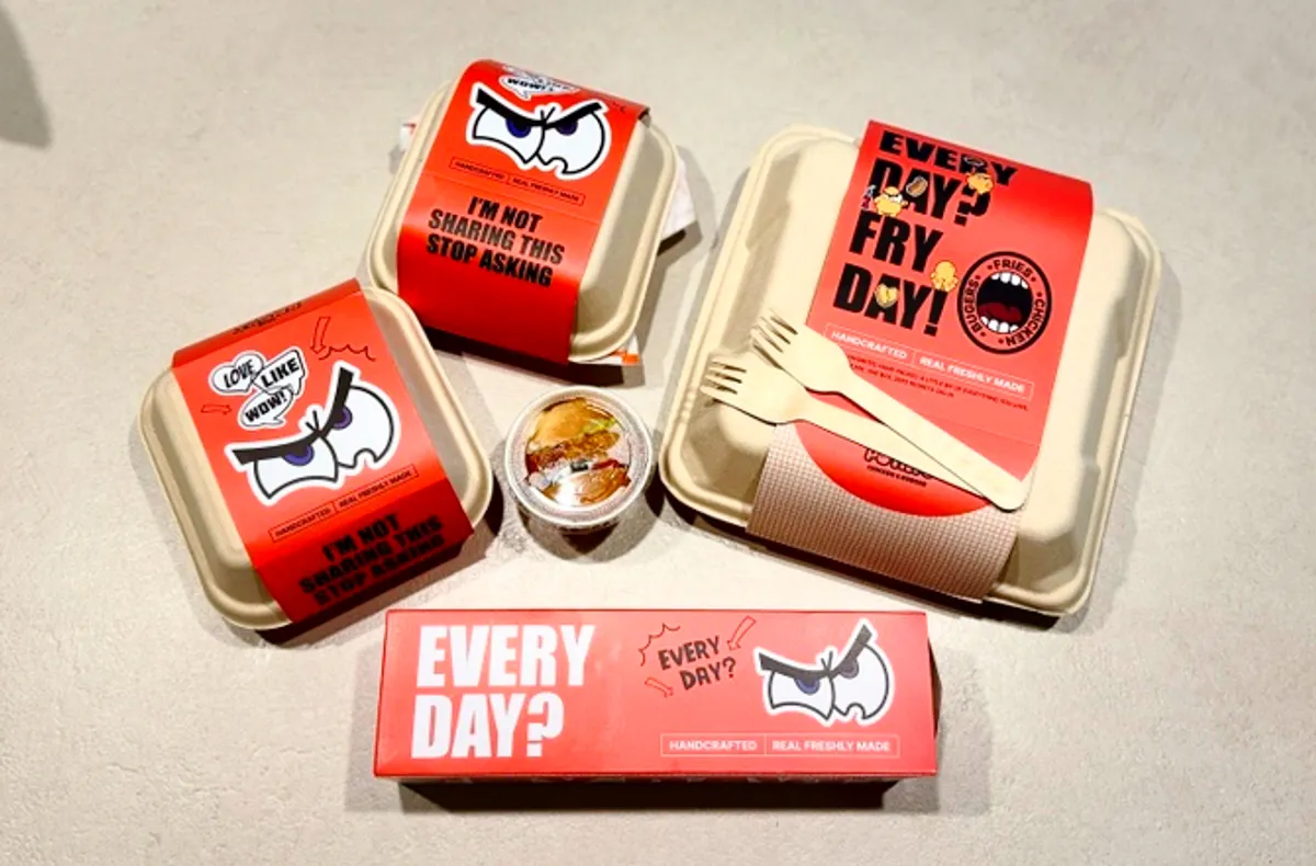 Angry Potato takeout packaging