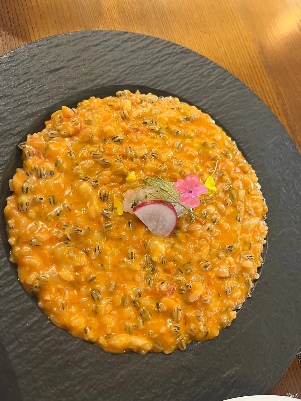 Sweet shrimp risotto