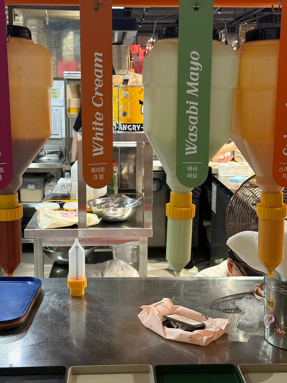 Variety of sauces free to use