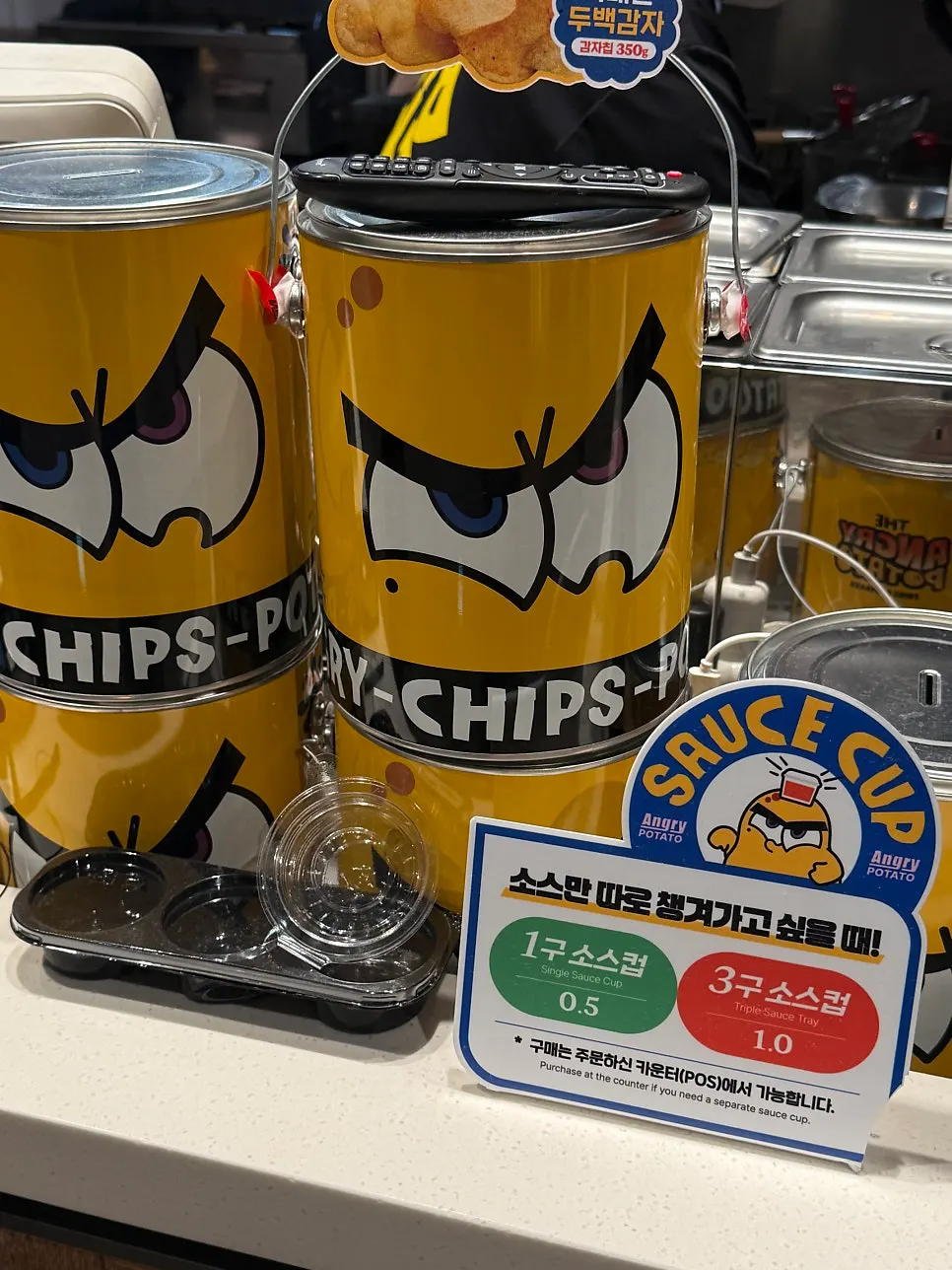 Price sign for sauce takeout containers