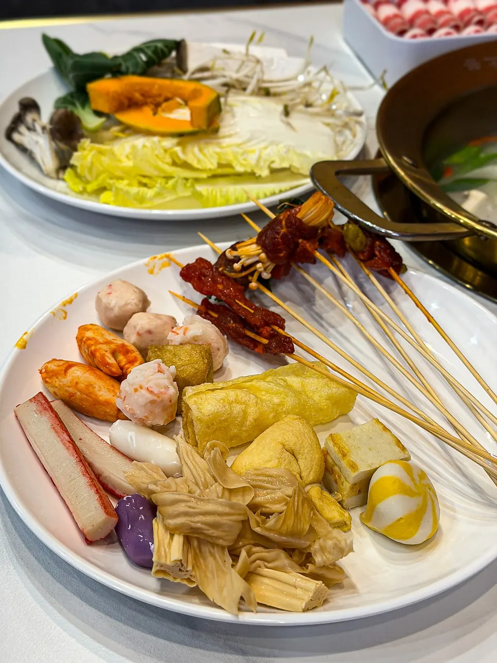 Photo in the context of recommending meat over fish-ball-style items