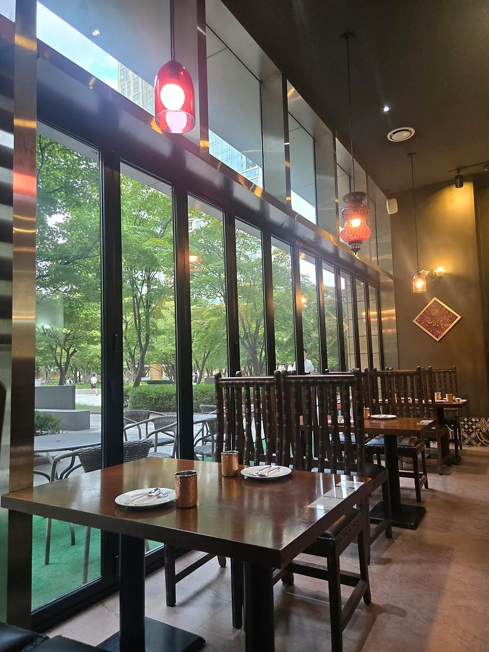 Seating inside Manokamana Songdo Branch