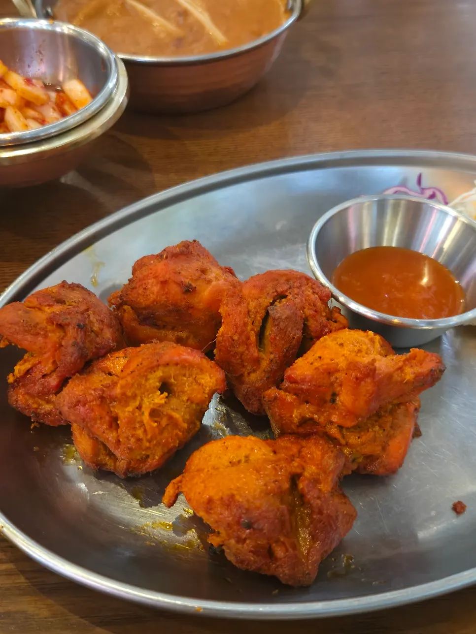 A bowl of thick chicken-based curry
