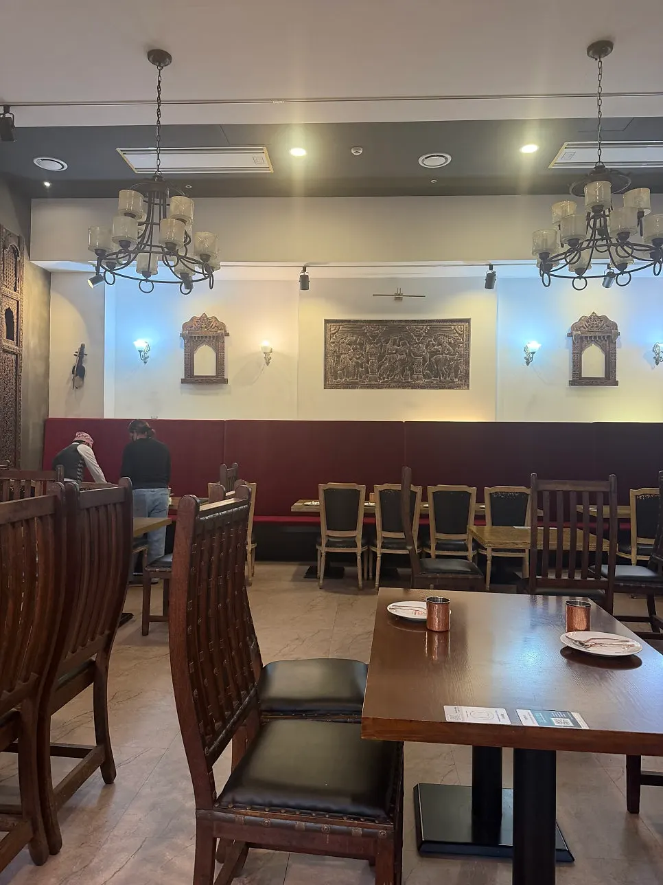 The Sharp First World garden view and restaurant window seats