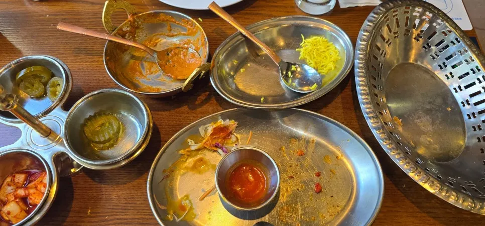 머노까머나 송도점 인도요리 식사 상차림