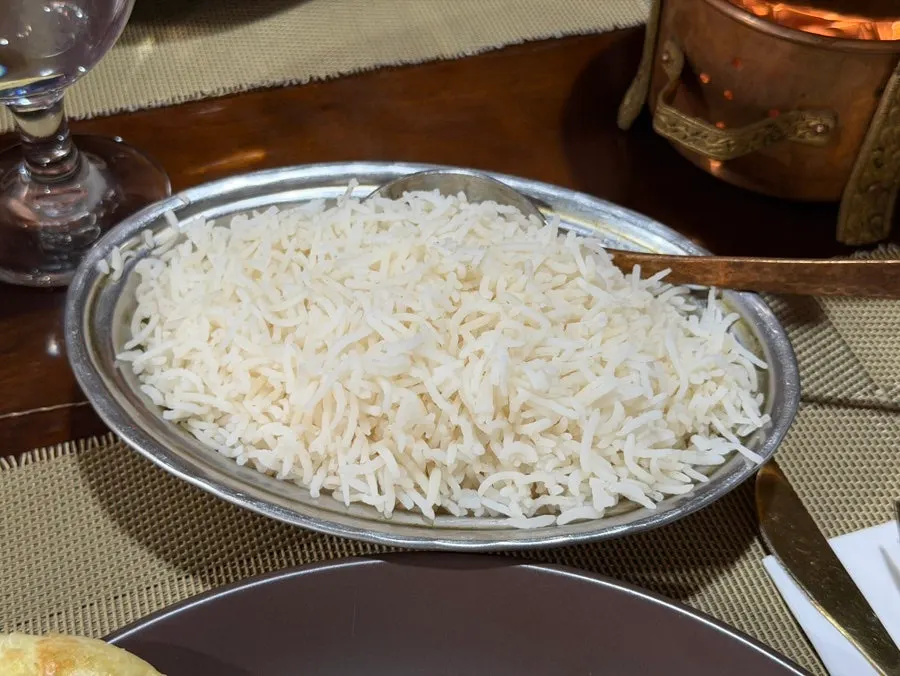 Fluffy basmati rice with long grains