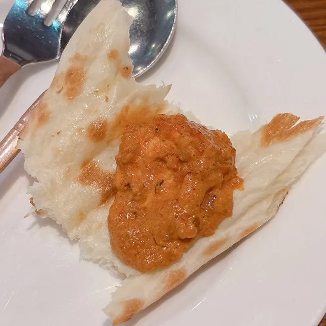 Crisp and chewy naan