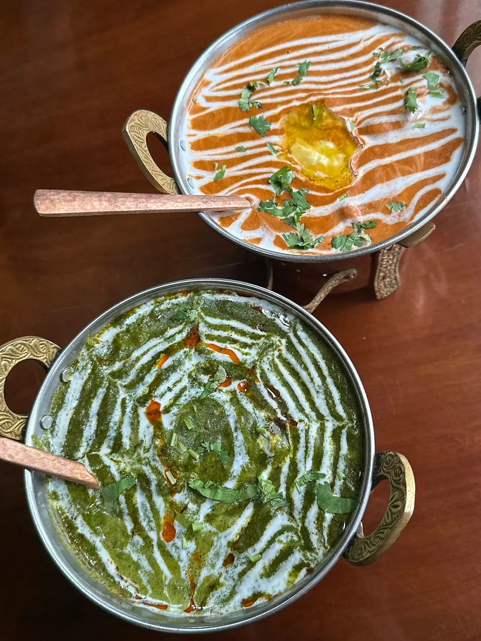 Warm butter naan served with curry