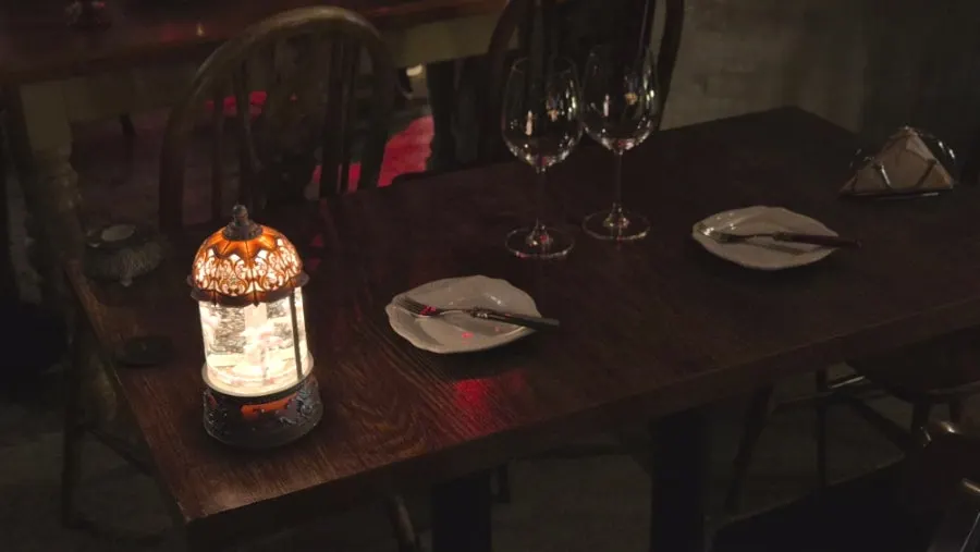 A lit table at Jazz 257