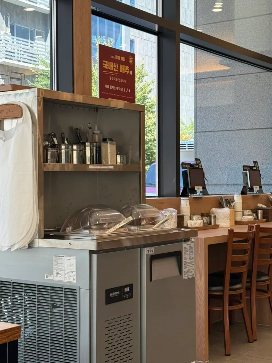 Spacious, clean interior dining hall
