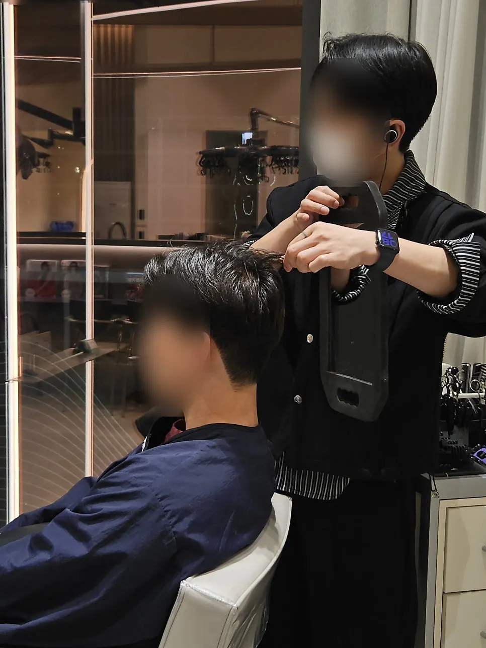 Finished cut with volume adjusted to head shape