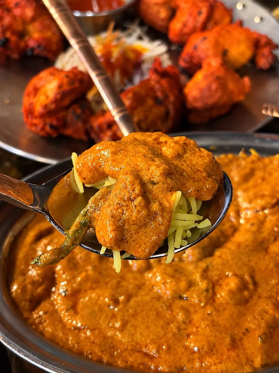 Mutton masala curry paired with rice