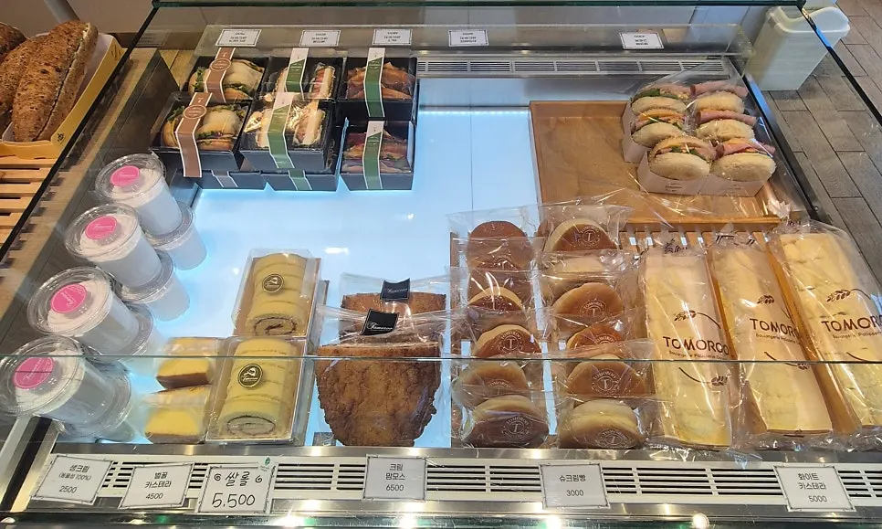 Shelf with a variety of breads