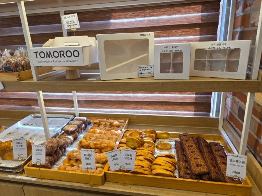 Assorted bread on display
