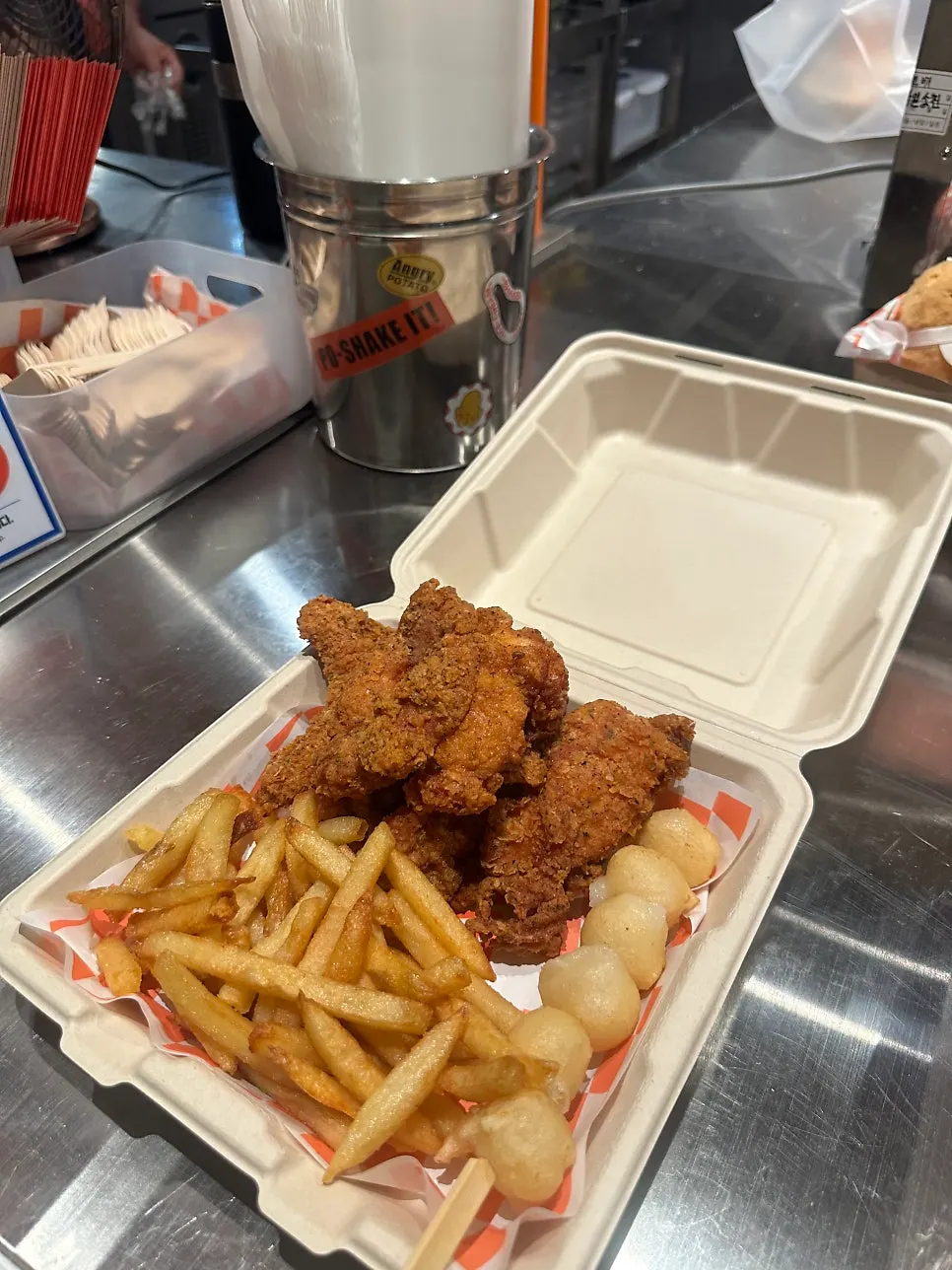 Crispy exterior of the Deep Crunch chicken