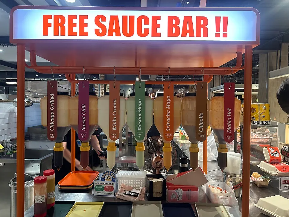 Sauce poured over the fries
