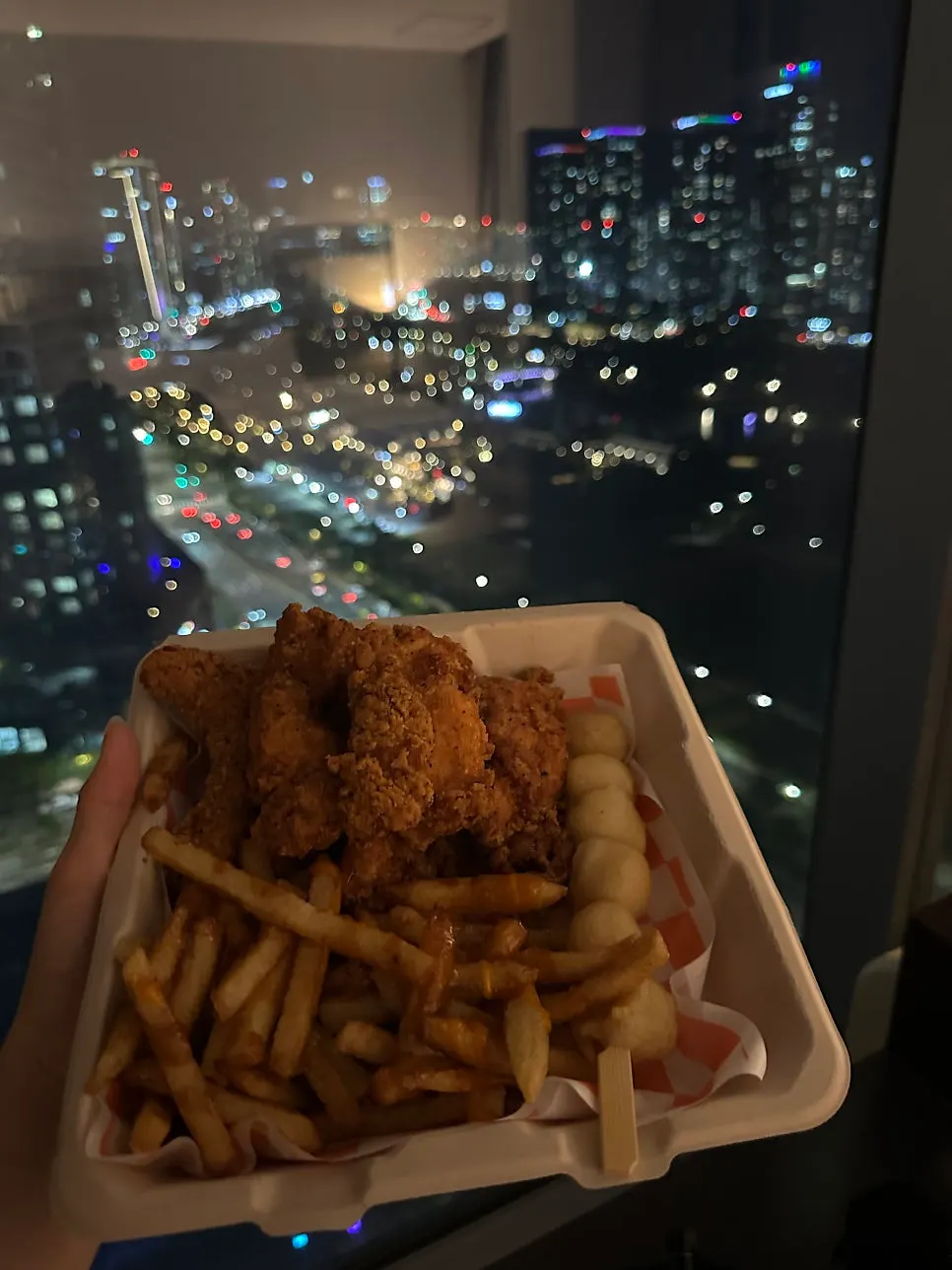 Fries generously drizzled with sauce