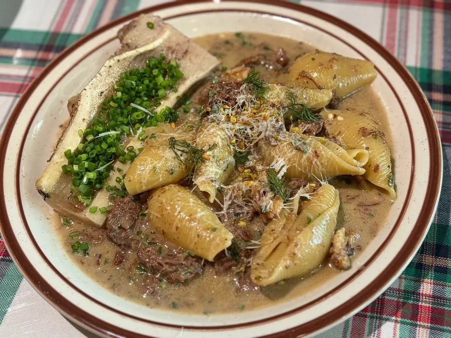 The visually striking bone marrow conchiglioni