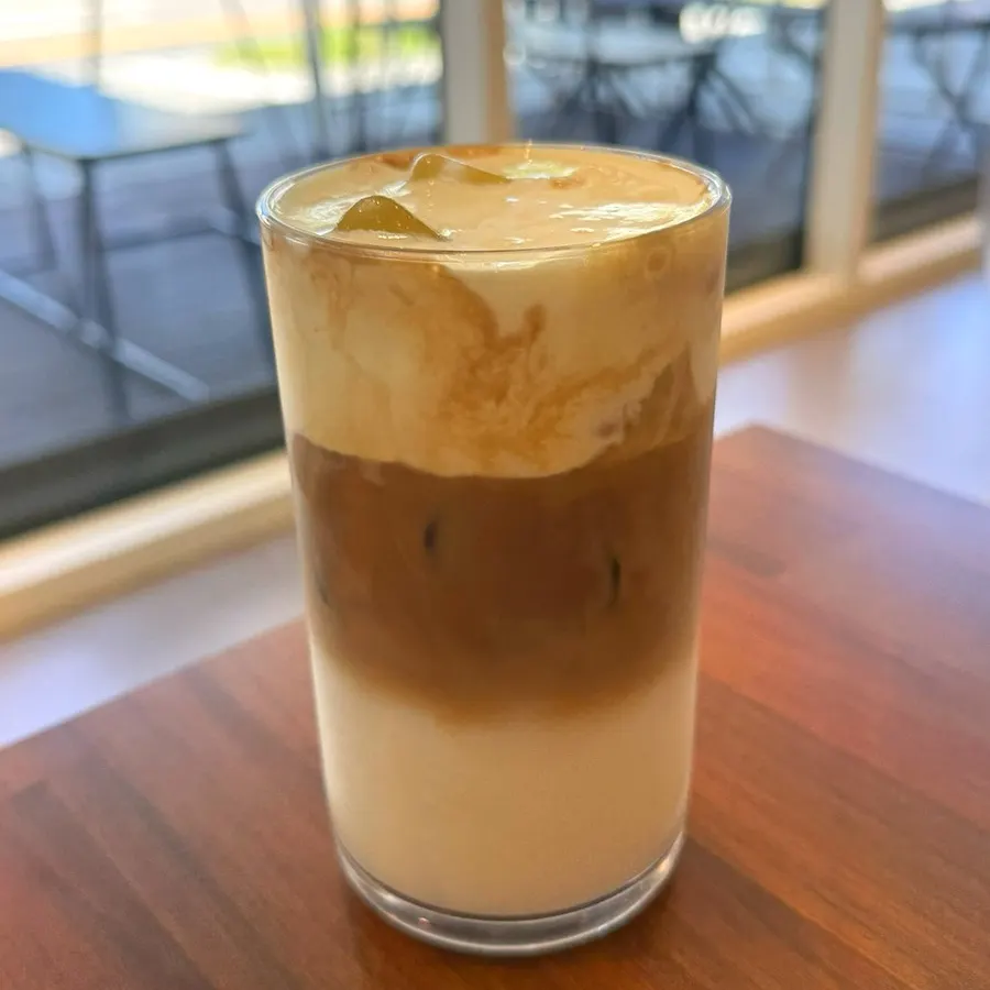 Vanilla latte with house-made vanilla syrup