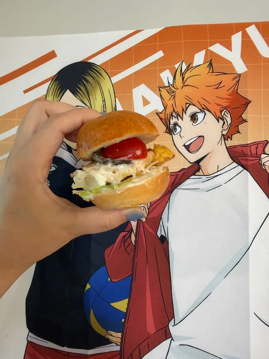Menu burger comel satu suap