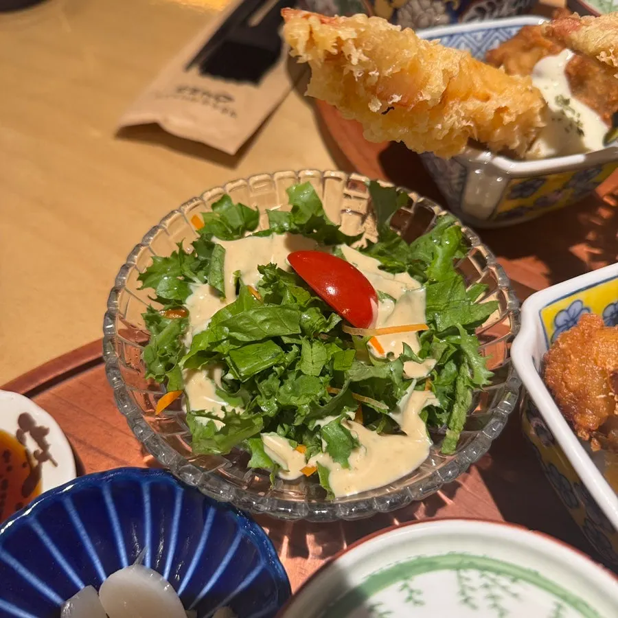 Salad included with the set