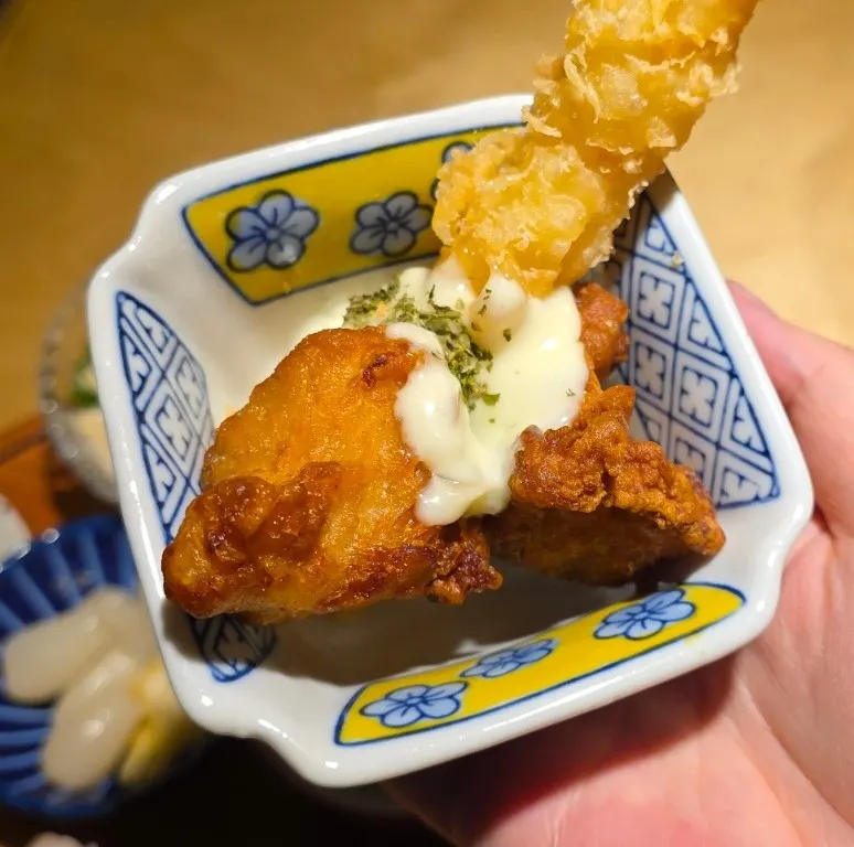 Tempura included with the set meal