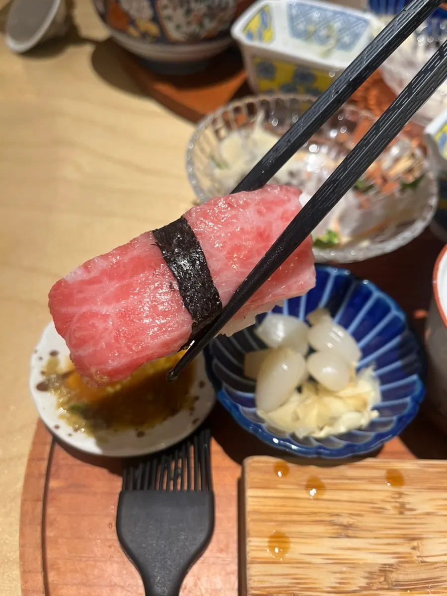 Otoro sushi received through the review event