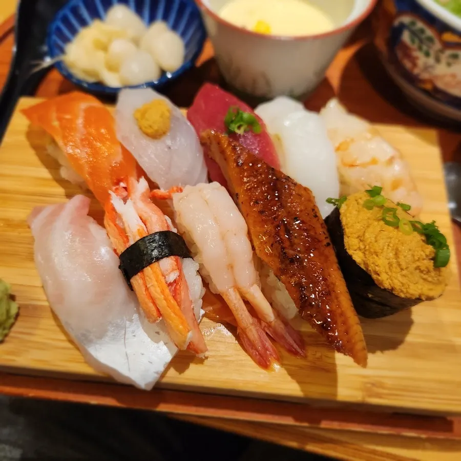 Sushi spread enjoyed inside Sushi Doku The Songdo