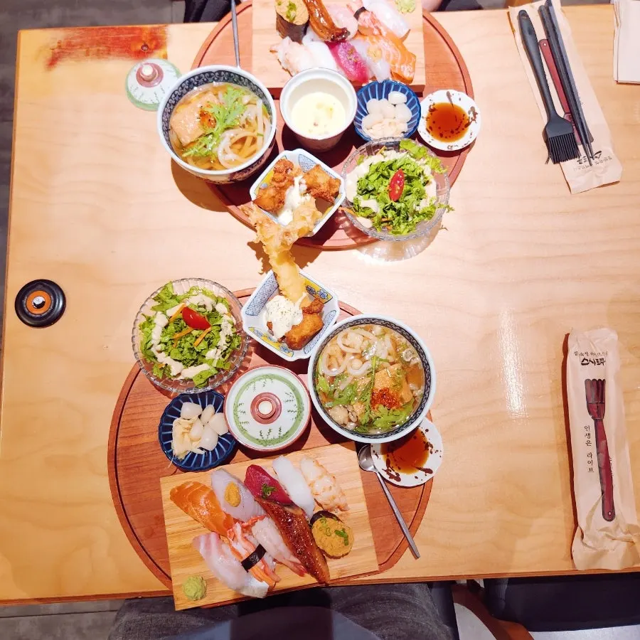 Full spread of the Premium Myeongpum Sushi for Two
