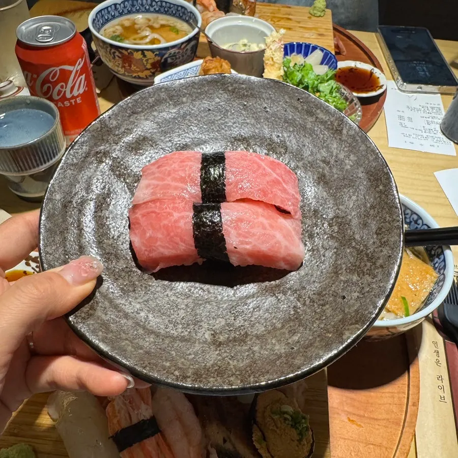 리뷰이벤트로 제공된 고급 초밥