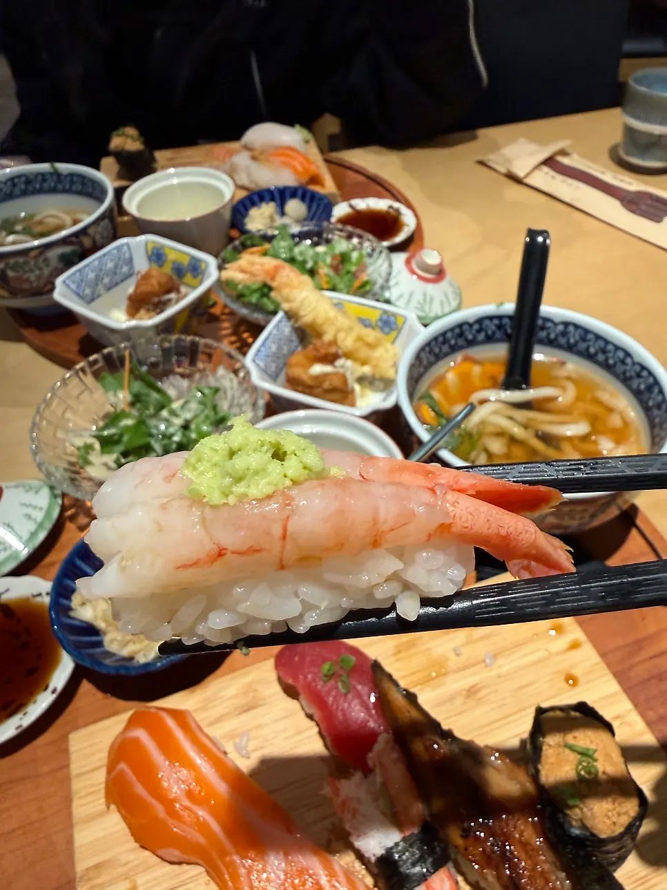 와사비를 올린 초밥