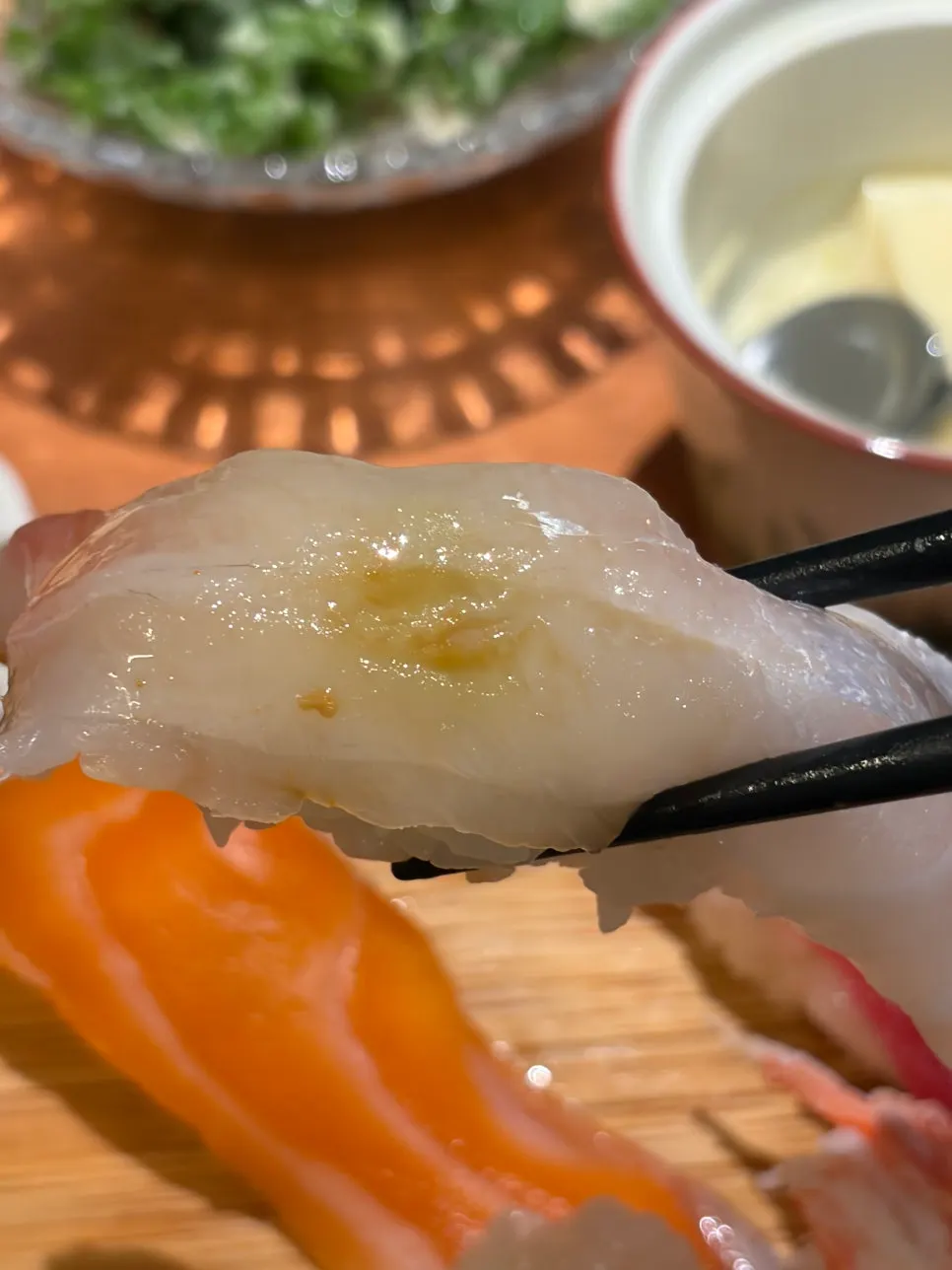 Fresh white fish sushi