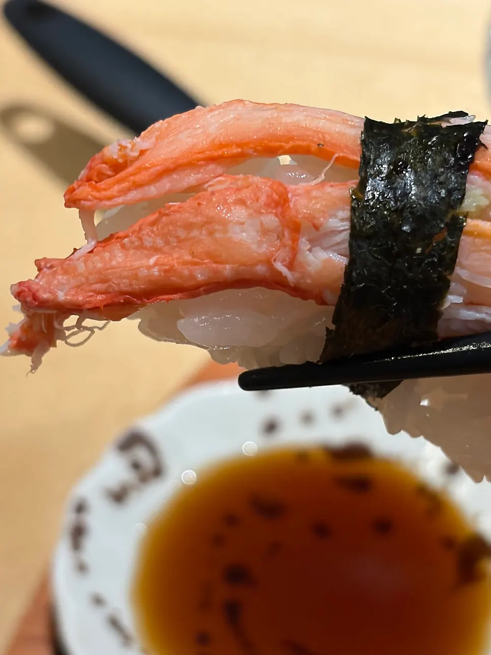Assorted sushi pieces from the premium set
