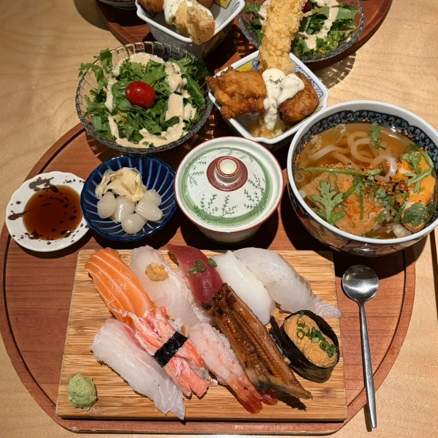 Menu board for the premium sushi set
