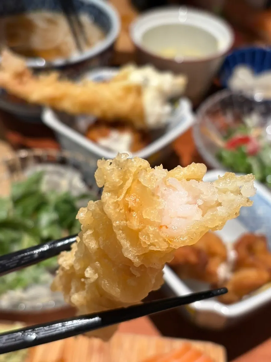 Fish-shaped fish cake inside the udon bowl