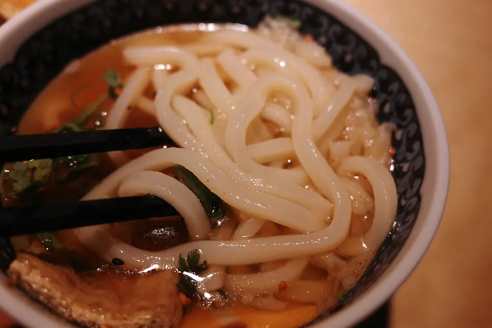 Mini udon with Nemo fish cake