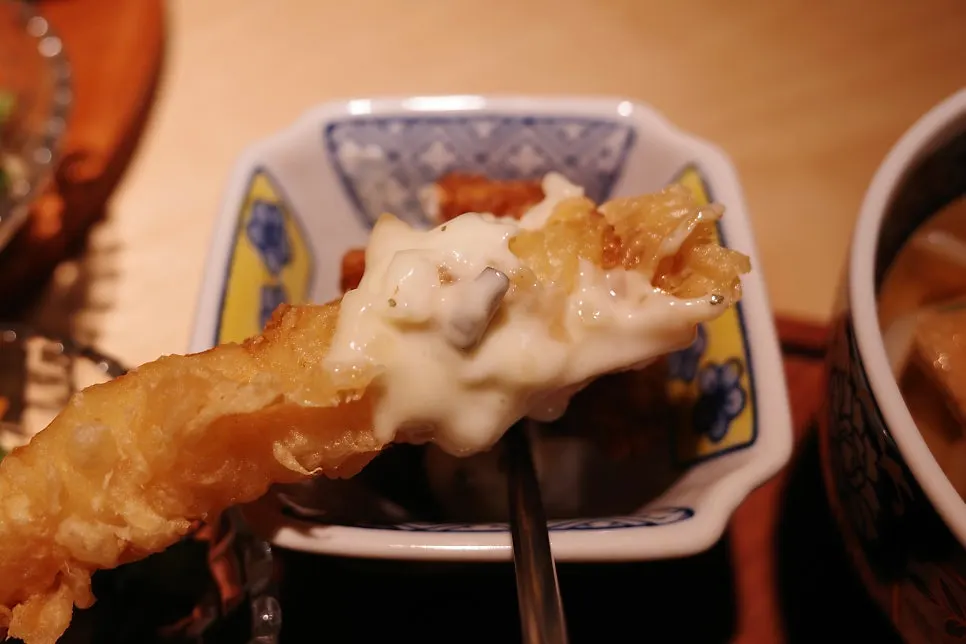 Tempura with tartar sauce