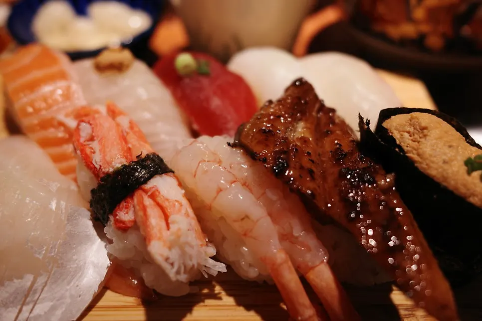 Cola before the sushi meal