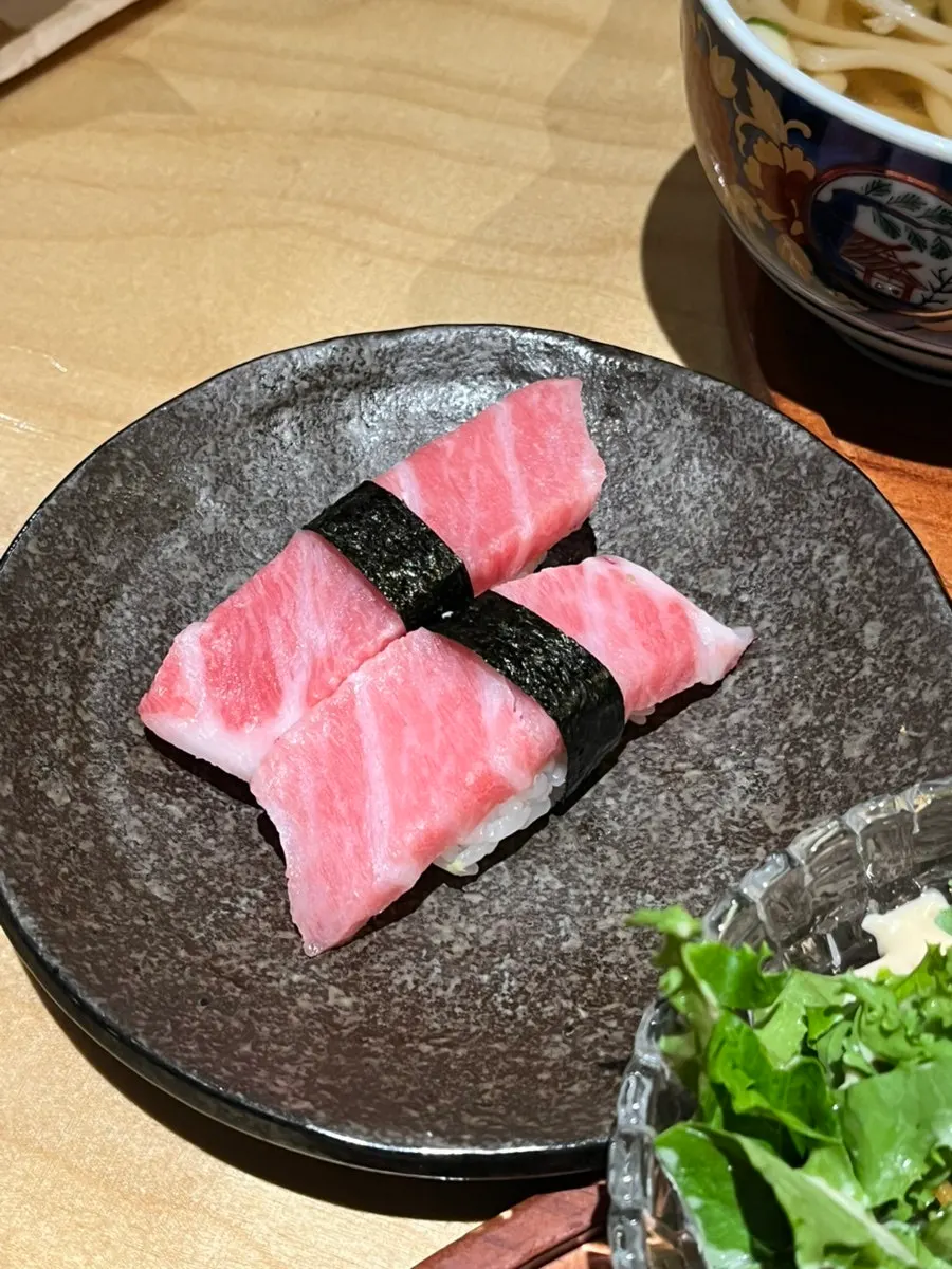 Otoro sushi received from the receipt review event