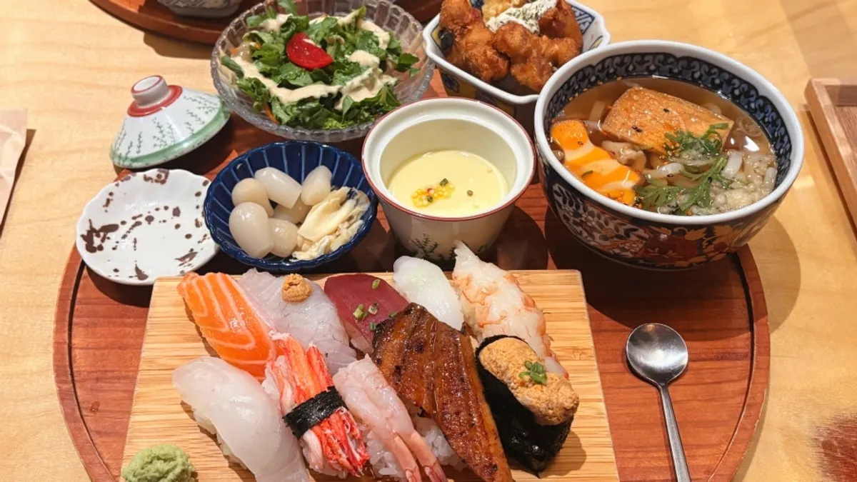 Close-up of sushi from the premium sushi set at Sushi Doku The Songdo