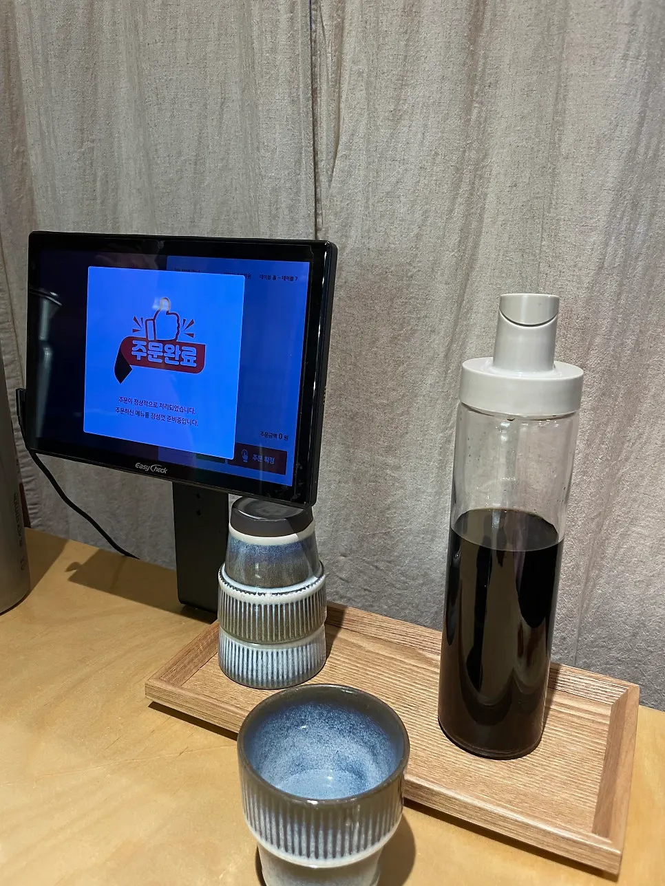 Tablet used to order at the table